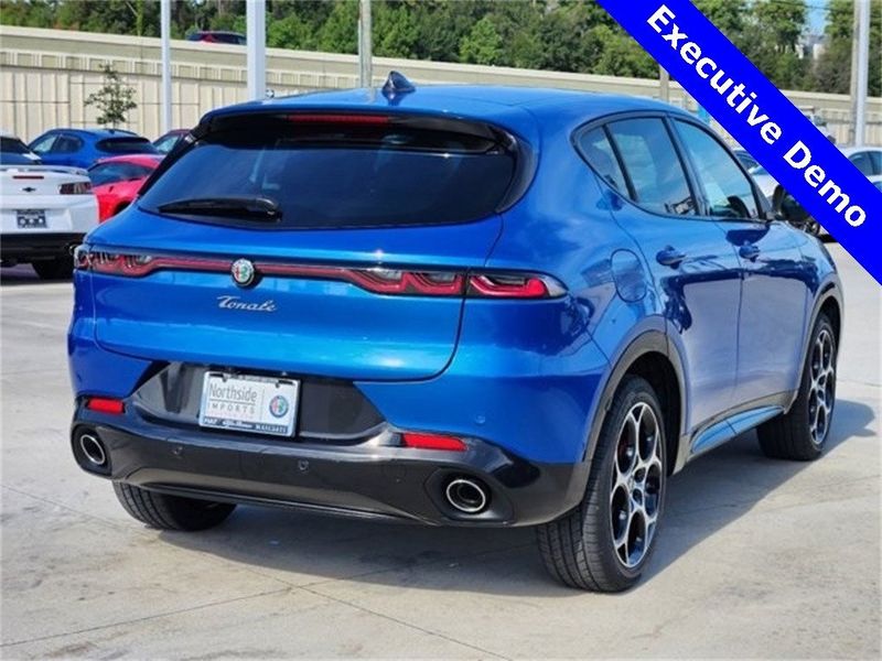 2024 Alfa Romeo Tonale Veloce in a Misano Blue Metallic exterior color and Red/Blackinterior. Northside Imports Houston 281-475-4549 northsideimportshouston.com 