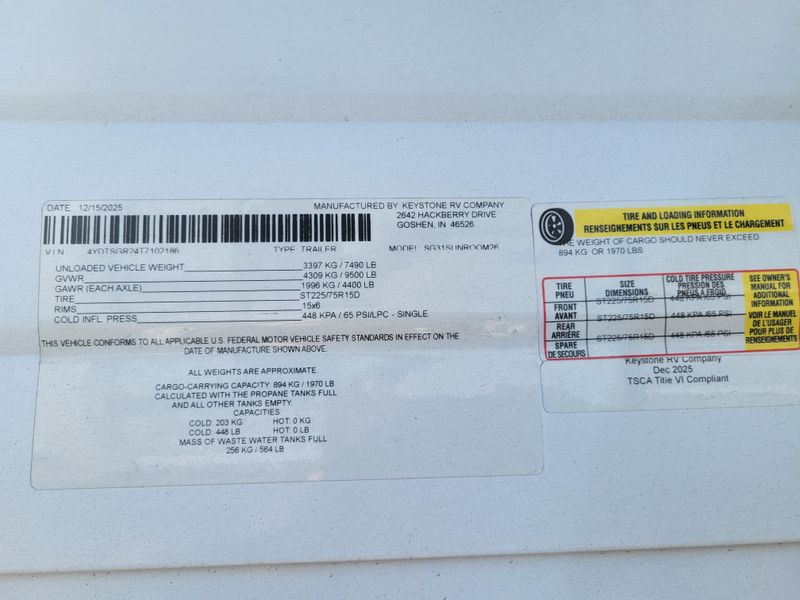 New 2026 KEYSTONE SPRINGDALE 31 SUNROOM Image 29