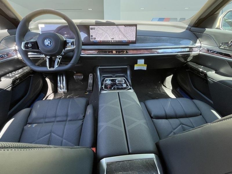 2024 BMW i7 xDrive60 in a Oxide Gray Metallic exterior color and Blackinterior. SHELLY AUTOMOTIVE shellyautomotive.com 