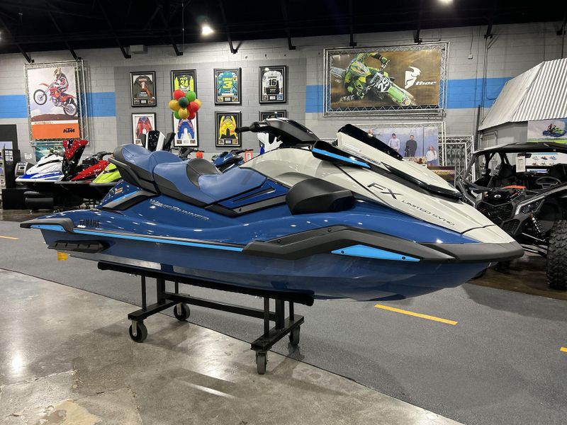 2025 Yamaha FX LIMITED SVHO  in a DEEPWATER BLUE exterior color. Del Amo Motorsports of Redondo Beach (424) 390-7811 delamomotorsports.com 