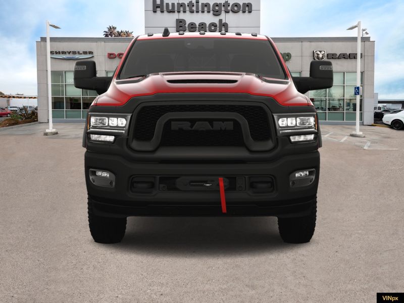 2023 RAM 2500 Power Wagon Rebel Crew Cab 4x4 in a Flame Red exterior color and Blackinterior. BEACH BLVD OF CARS beachblvdofcars.com 