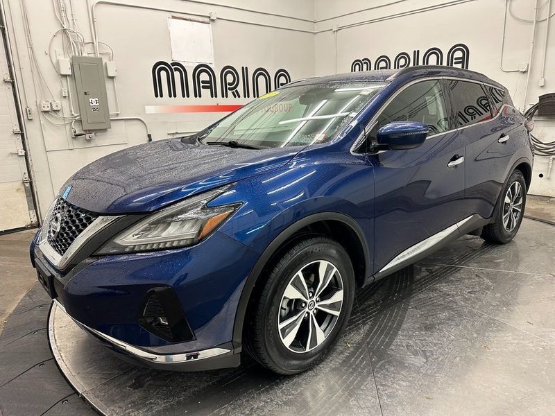 2021 Nissan Murano SV in a Deep Blue Pearl exterior color and Graphiteinterior. Marina Auto Group (855) 564-8688 marinaautogroup.com 