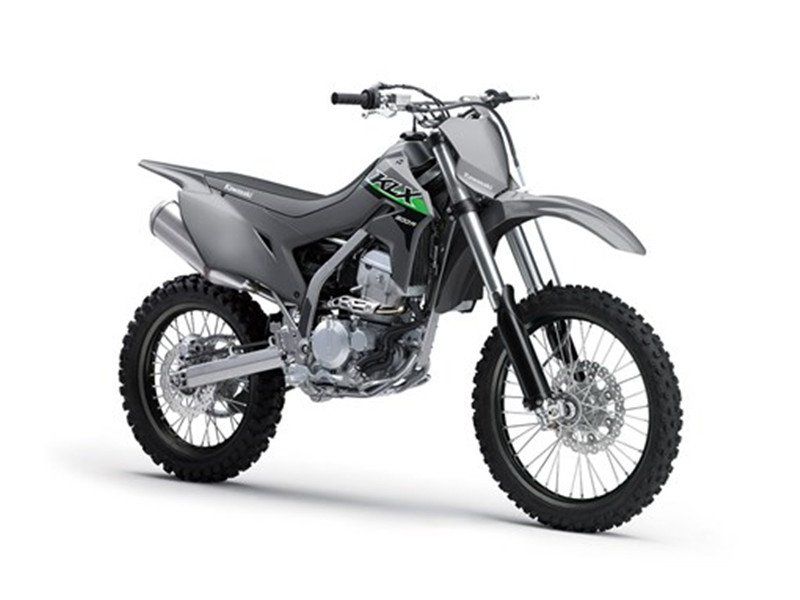 2024 Kawasaki KLX 300R in a Battle Gray exterior color. New England Powersports 978 338-8990 pixelmotiondemo.com 