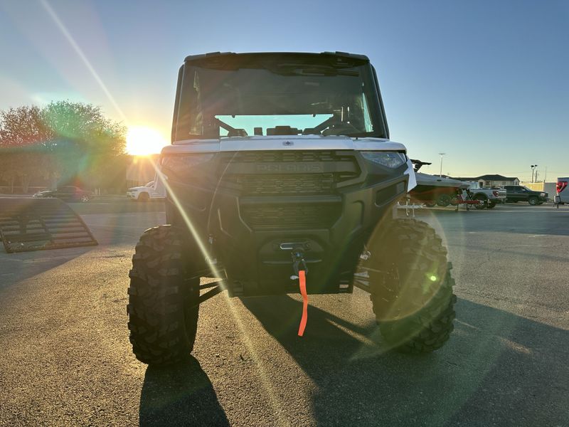 2025 Polaris RANGER CREW XP 1000 NORTHSTAR TRAIL BOSS EDITION CRYSTAL WHITE WITH PERFORMANCE RED ACCENTSImage 3