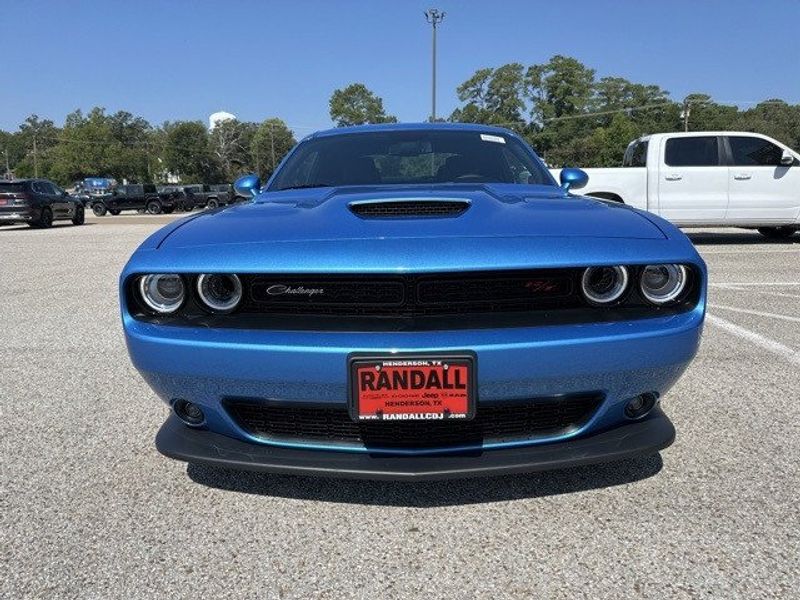 2023 Dodge Challenger R/T Scat Pack in a B5 Blue exterior color and Blackinterior. Randall Dodge Chrysler Jeep 877-790-6380 randalldodgechryslerjeep.com 