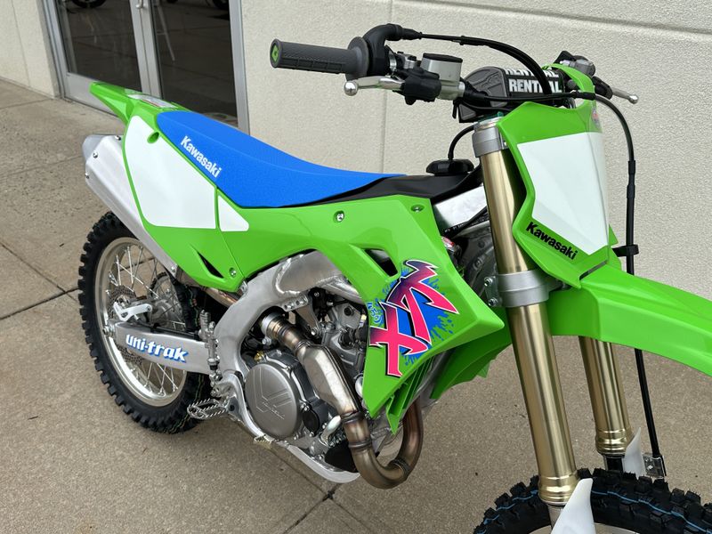 2024 Kawasaki KX 450 50TH ANNIVERSARY EDITION in a GREEN exterior color. Cross Country Powersports 732-491-2900 crosscountrypowersports.com 