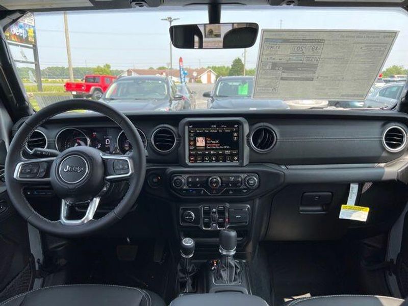 2023 Jeep Wrangler Sahara 4xe in a Silver Zynith Clear Coat exterior color and Blackinterior. Lakeshore CDJR Seaford 302-213-6058 lakeshorecdjr.com 