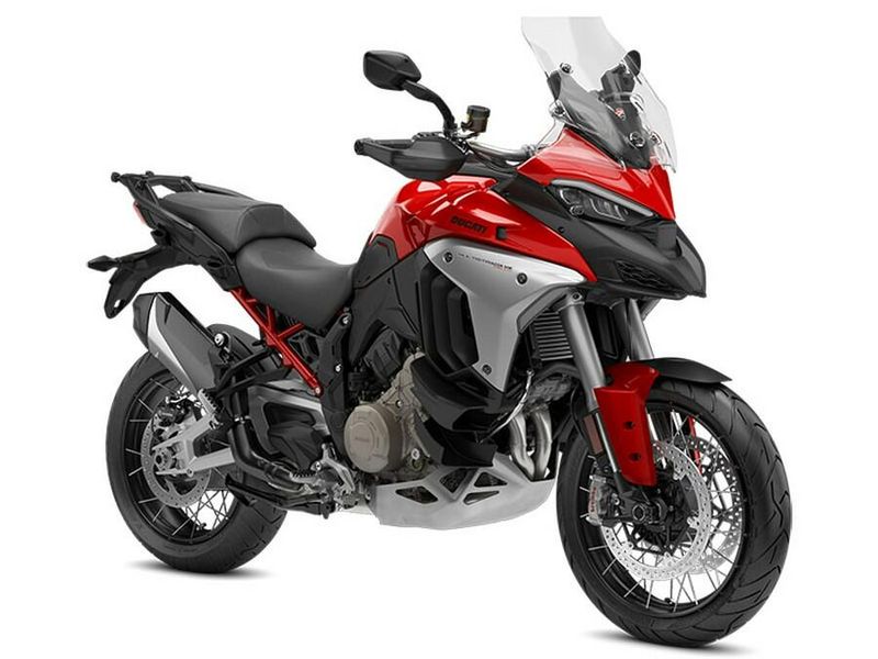 2023 Ducati MULTISTRADAV4SRA  in a Red exterior color. New England Powersports 978 338-8990 pixelmotiondemo.com 