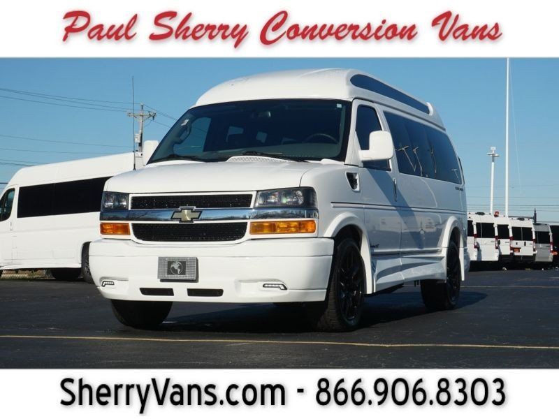 2023 Chevrolet Express Cargo  in a Summit White exterior color and Blackinterior. Paul Sherry Chrysler Dodge Jeep RAM (937) 749-7061 sherrychrysler.net 