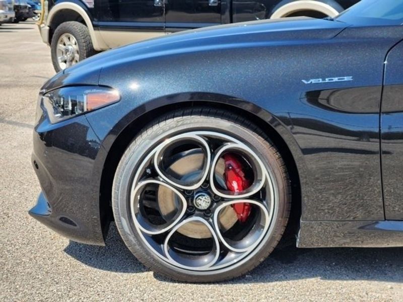 2024 Alfa Romeo Giulia Veloce Rwd in a Vulcano Black Metallic exterior color and Blackinterior. Northside Alfa Romeo of Houston 281-475-4549 alfaromeousaofnorthhouston.com 