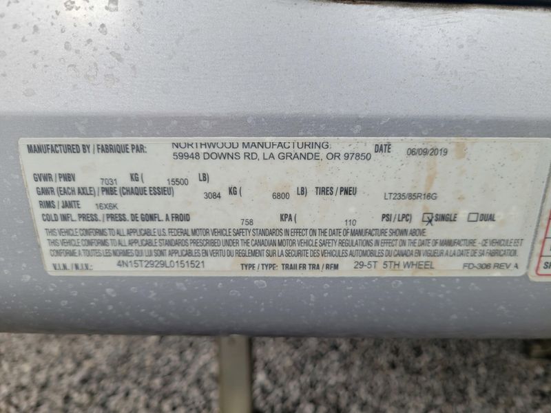 Used 2020 NORTHWOOD MFG ARCTIC FOX 29-5T Image 30