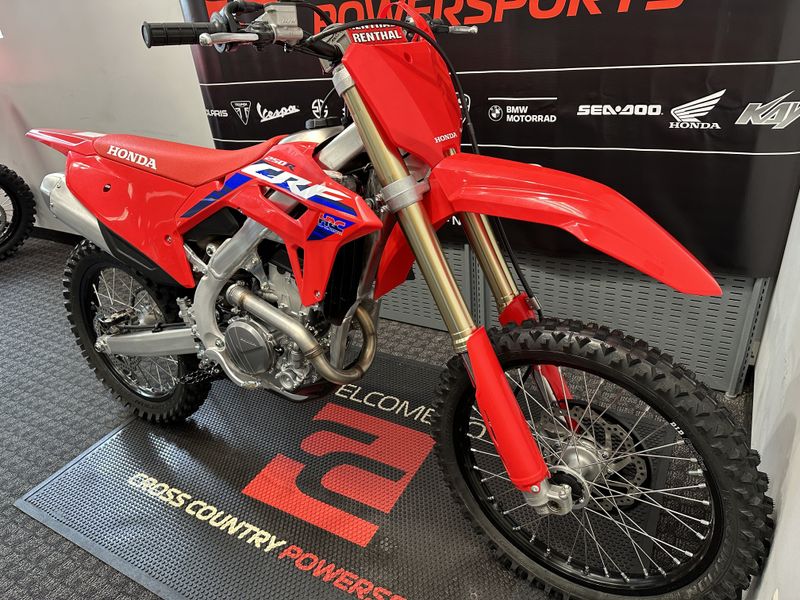 2023 Honda CRF250R in a RED exterior color. Cross Country Powersports 732-491-2900 crosscountrypowersports.com 