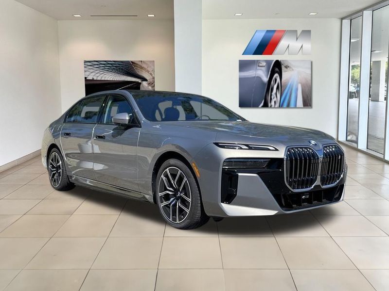 2024 BMW i7 xDrive60 in a Oxide Gray Metallic exterior color and Blackinterior. SHELLY AUTOMOTIVE shellyautomotive.com 