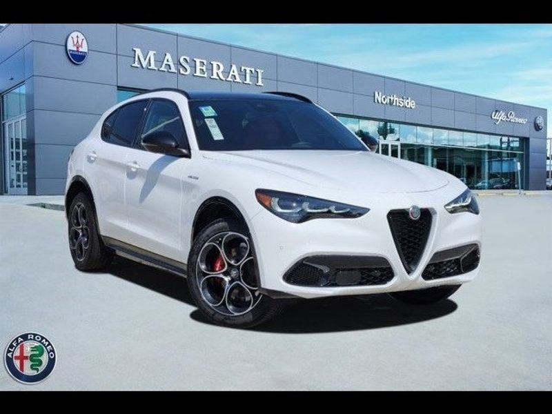 2024 Alfa Romeo Stelvio Veloce Awd in a Alfa White exterior color and Blackinterior. Northside Alfa Romeo of Houston 281-475-4549 alfaromeousaofnorthhouston.com 