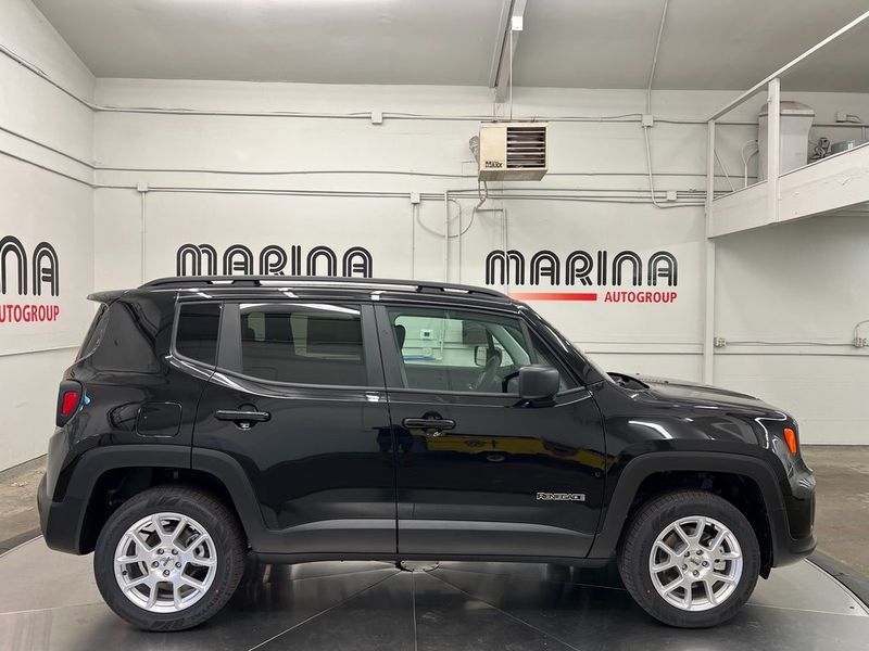 2023 Jeep Renegade Latitude 4x4 in a Black Clear Coat exterior color and Blackinterior. Marina Auto Group (855) 564-8688 marinaautogroup.com 