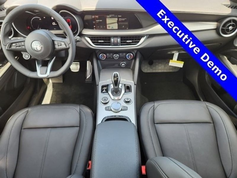 2024 Alfa Romeo Stelvio Ti Awd in a Alfa White exterior color and Blackinterior. Northside Alfa Romeo of Houston 281-475-4549 alfaromeousaofnorthhouston.com 