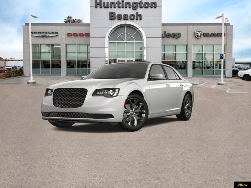 2023 Chrysler 300 Touring in a Bright White exterior color and Blackinterior. BEACH BLVD OF CARS beachblvdofcars.com 