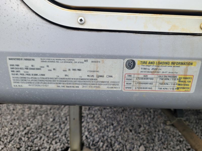 Used 2020 NORTHWOOD MFG ARCTIC FOX 29-5T Image 29