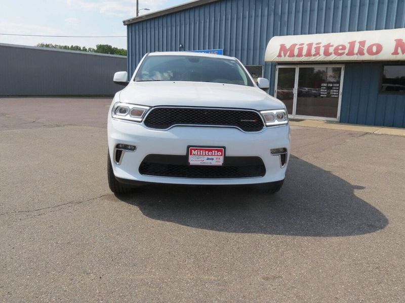 2021 Dodge Durango SXT Plus AWD 4dr SUV in a White exterior color and Blackinterior. Militello Motors ​507-200-4344 militellomotors.net 