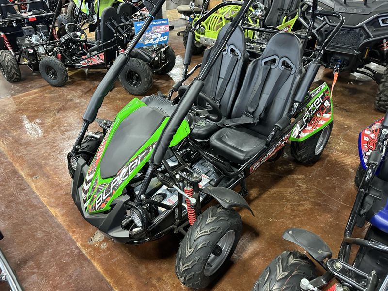 2022 TRAILMASTER BLAZER 200R GREEN  in a GREEN exterior color. Family PowerSports (877) 886-1997 familypowersports.com 