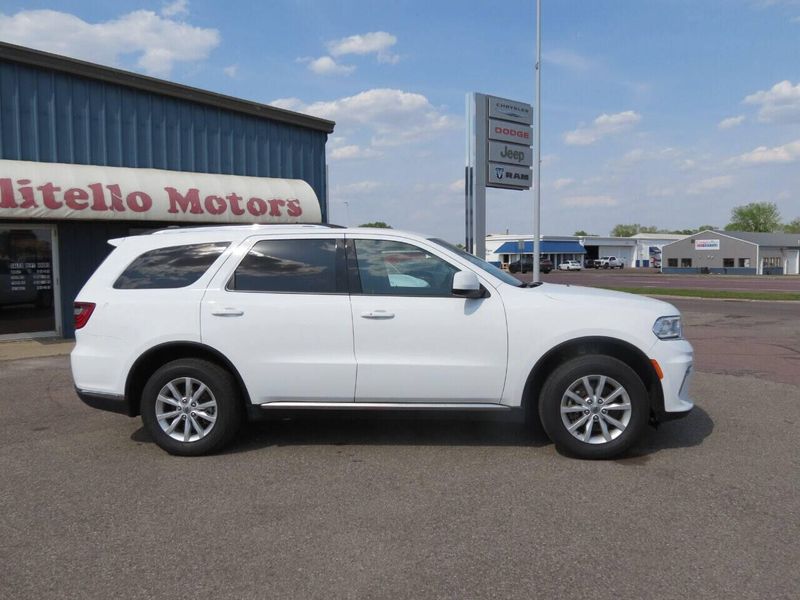 2021 Dodge Durango SXT Plus AWD 4dr SUV in a White exterior color and Blackinterior. Militello Motors ​507-200-4344 militellomotors.net 