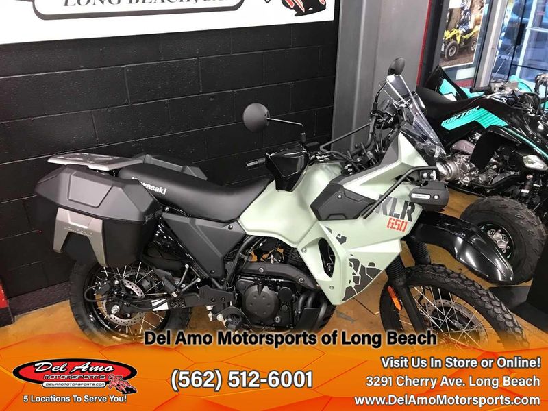 2024 Kawasaki KL650HRFAL-GN1  in a PEARL MATTE SAGE GREEN exterior color. Del Amo Motorsports of Long Beach (562) 362-3160 delamomotorsports.com 