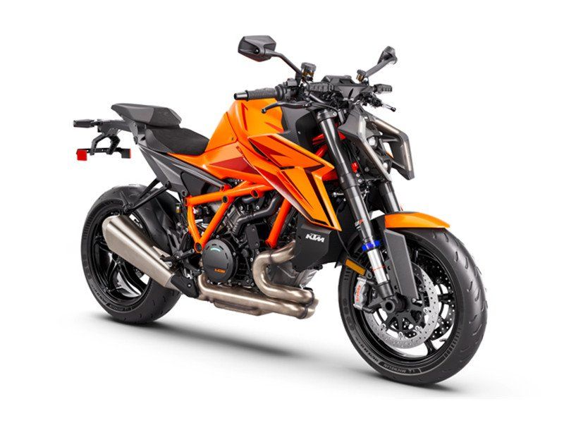 2024 KTM Super Duke in a ORANGE exterior color. New England Powersports 978 338-8990 pixelmotiondemo.com 