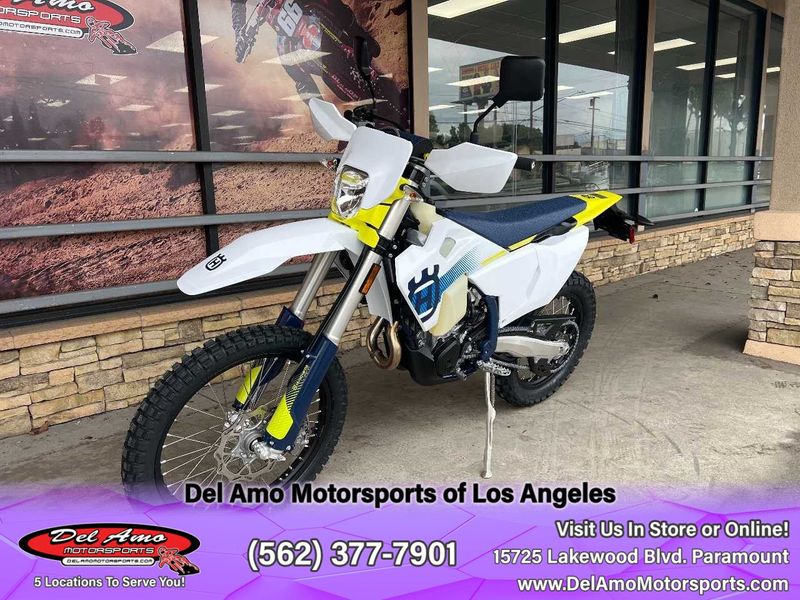 2024 HUSQVARNA FE 501S  in a WHITE exterior color. Del Amo Motorsports of Los Angeles (562) 262-9181 delamomotorsports.com 