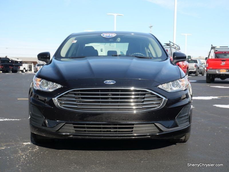 2020 Ford Fusion SE in a Agate Black Metallic exterior color and Ebonyinterior. Paul Sherry Chrysler Dodge Jeep RAM (937) 749-7061 sherrychrysler.net 