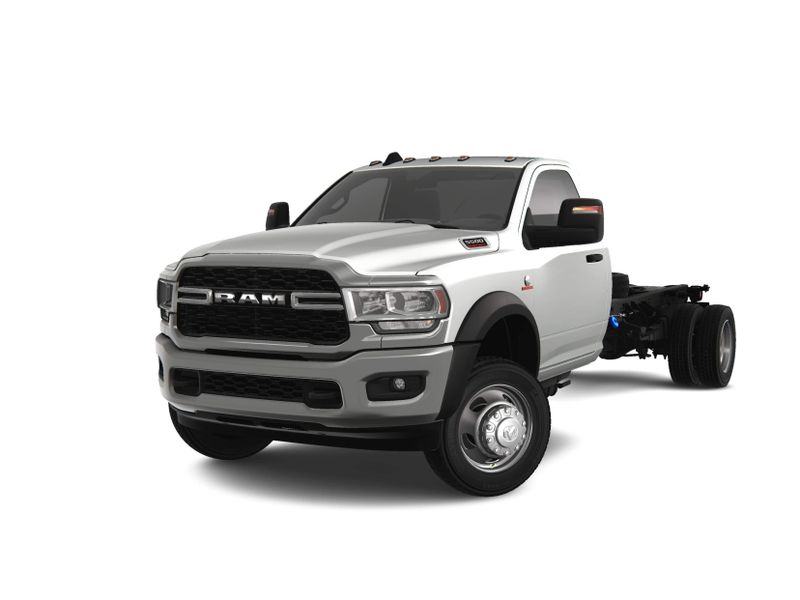 2024 RAM 5500HD Tradesman in a Bright White Clear Coat exterior color and Diesel Gray/Blackinterior. McPeek