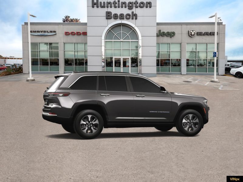 2023 Jeep Grand Cherokee 4xe Base 4x4 in a Baltic Gray exterior color and Global Blackinterior. BEACH BLVD OF CARS beachblvdofcars.com 