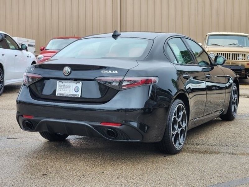 2024 Alfa Romeo Giulia Veloce Awd in a Vulcano Black Metallic exterior color and Blackinterior. Northside Alfa Romeo of Houston 281-475-4549 alfaromeousaofnorthhouston.com 