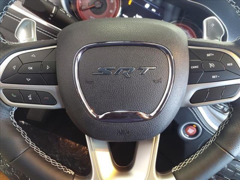 2023 Dodge Charger SRT Hellcat Widebody in a White Knuckle Clear Coat exterior color and Blackinterior. Perris Valley Auto Center 951-657-6100 perrisvalleyautocenter.com 