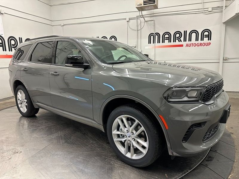 2024 Dodge Durango Gt Plus Awd in a Destroyer Gray Clear Coat exterior color. Marina Auto Group (855) 564-8688 marinaautogroup.com 