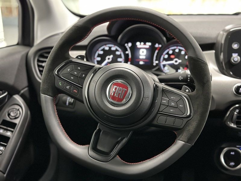 2023 Fiat 500x Sport Awd in a Grigio Moda (Graphite Gray Metallic) exterior color and Blackinterior. Schmelz Countryside Alfa Romeo and Fiat (651) 968-0556 schmelzfiat.com 