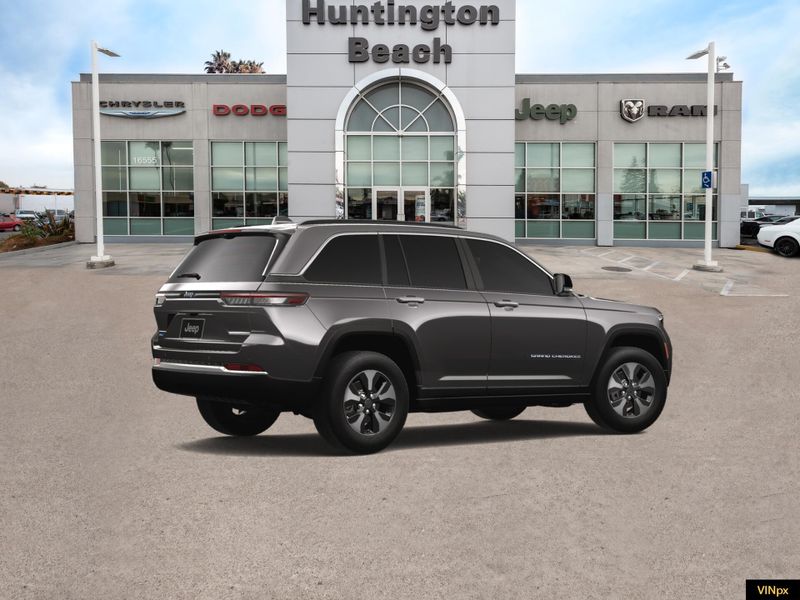 2023 Jeep Grand Cherokee 4xe Base 4x4 in a Baltic Gray exterior color and Global Blackinterior. BEACH BLVD OF CARS beachblvdofcars.com 
