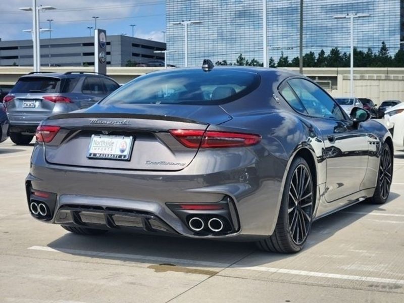 2024 Maserati GranTurismo Trofeo in a Grey exterior color and Black/Blackinterior. Northside Imports Houston 281-475-4549 northsideimportshouston.com 