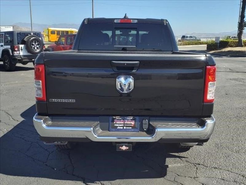 2024 RAM 1500 Big Horn Lone Star in a Diamond Black Crystal Pearl Coat exterior color and Blackinterior. Perris Valley Auto Center 951-657-6100 perrisvalleyautocenter.com 