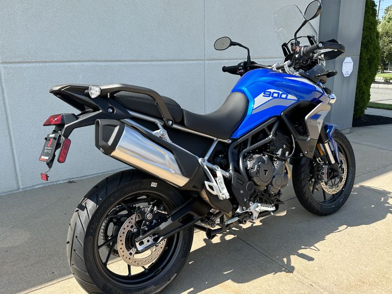 2023 Triumph TIGER 900 GT PRO in a CASPIAN BLUE exterior color. Cross Country Powersports 732-491-2900 crosscountrypowersports.com 