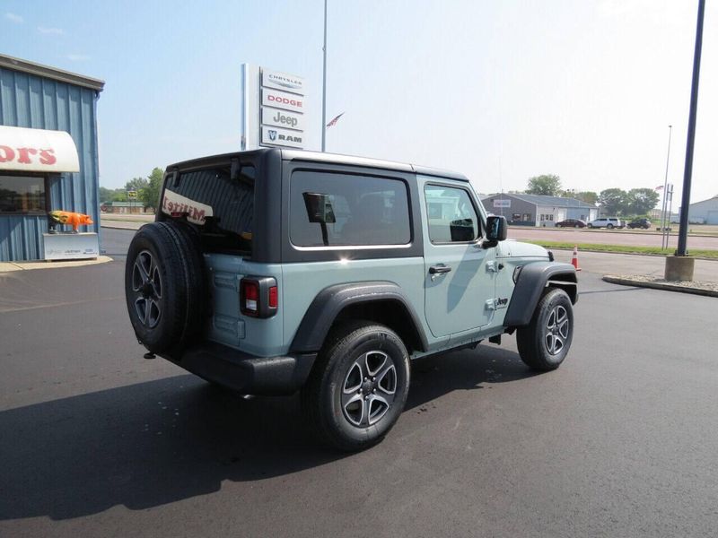 2023 Jeep Wrangler 2-door Sport S 4x4 in a Earl Clear Coat exterior color and Blackinterior. Militello Motors ​507-200-4344 militellomotors.net 