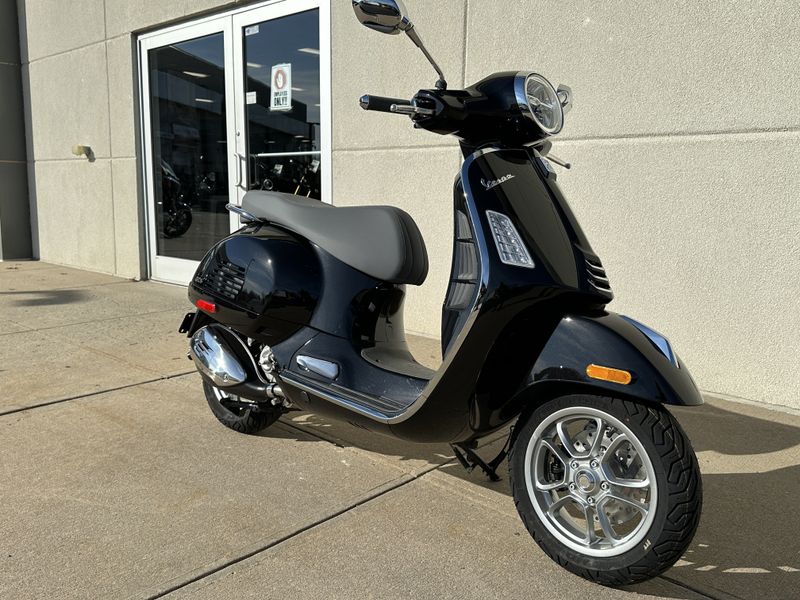 2023 Vespa GTS 300 in a NERO CONVINTO exterior color. Cross Country Powersports 732-491-2900 crosscountrypowersports.com 