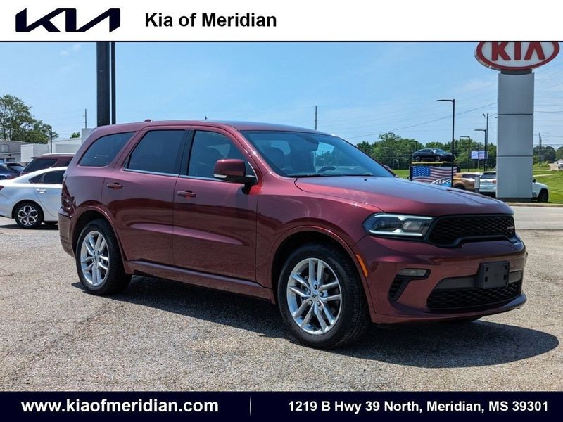 2021 Dodge Durango GT Plus in a Octane Red Pearl Coat exterior color and Blackinterior. Johnson Dodge 601-693-6343 pixelmotiondemo.com 