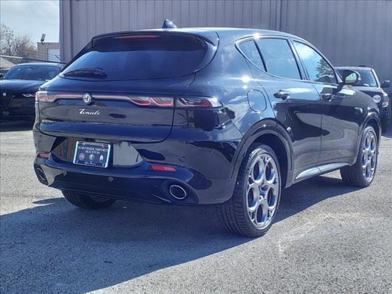 2024 Alfa Romeo Tonale Veloce in a Alfa Black exterior color and Blackinterior. Northside Imports Houston 281-475-4549 northsideimportshouston.com 