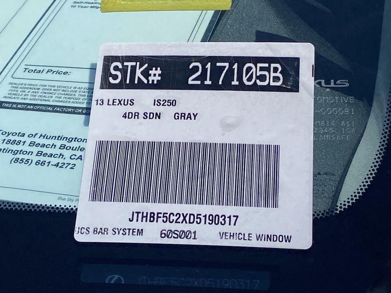 2013 Lexus IS 250 250Image 32