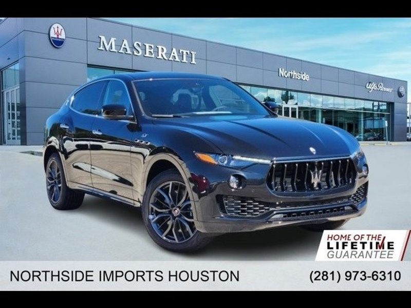 2024 Maserati Levante GT in a Black exterior color and Black/Redinterior. Northside Imports Houston 281-475-4549 northsideimportshouston.com 