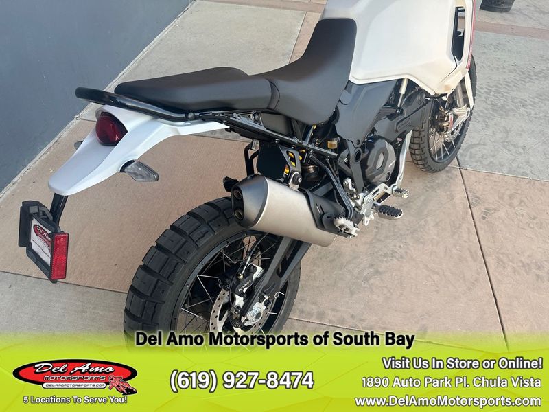 2023 Ducati Desertx  in a WHITE LIVERY exterior color. Del Amo Motorsports of South Bay (619) 547-1937 delamomotorsports.com 