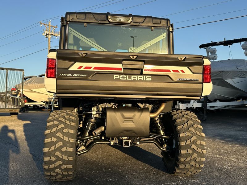 2025 Polaris RANGER CREW XP 1000 NORTHSTAR TRAIL BOSS EDITION CRYSTAL WHITE WITH PERFORMANCE RED ACCENTSImage 2