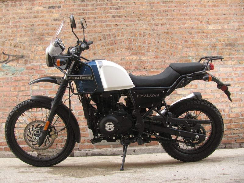 2022 Royal Enfield Himalayan in a Lake Blue exterior color. Motoworks Chicago 312-738-4269 motoworkschicago.com 