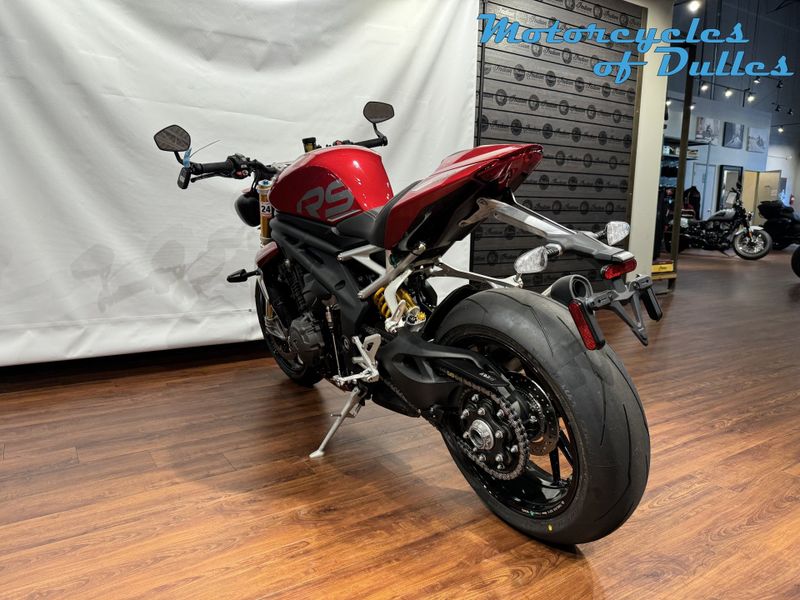 2024 Triumph Speed Triple 1200 RS  in a Carnival Red exterior color. Motorcycles of Dulles 571.934.4450 motorcyclesofdulles.com 