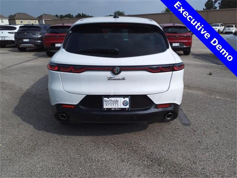 2024 Alfa Romeo Tonale Veloce in a Alfa White exterior color and Blackinterior. Northside Imports Houston 281-475-4549 northsideimportshouston.com 